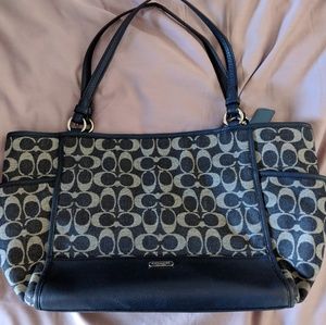 Coach Denim Blue Signature Tote